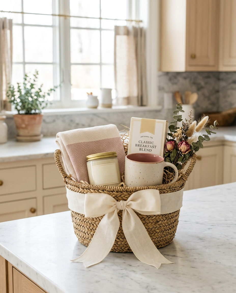 A Cozy Welcome — gift basket by Tonja's Wrapped Gifts